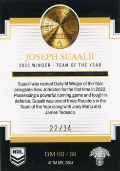 2023 NRL Traders Elite - 2022 Dally M Awards Priority #DM03 Joseph Suaalii Back